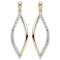 9ct Yellow Gold 0.15ct Diamond Drop Earrings
