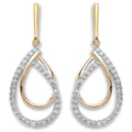 9ct Yellow Gold 0.20ct Diamond Drop Earrings