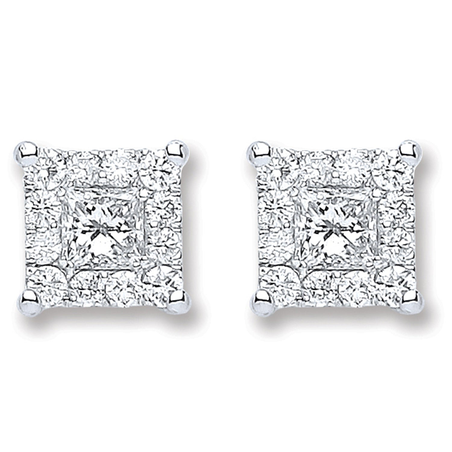 18ct White Gold 0.50ct Diamond Stud Earrings
