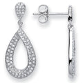 9ct White Gold 0.34ct Pear Shape Diamond Earrings