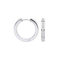 9ct White Gold 0.50ct Diamond Hoop Earrings