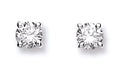 18ct White Gold 0.40ct Claw Set Diamond Stud Earrings