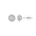 18ct White Gold Halo 0.50ctw Diamond Studs