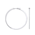 18ct White Gold 1.20ctw Claw Set Hoop Earrings