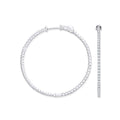 18ct WG 1.02ctw Diamond set Inside and Outside Hoop Earrings