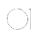 18ct WG Skinny Hoops Set with 0.72ctw Diamonds Inside and Outside