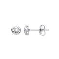 9ct WG Rub-Over Illusion Set 0.10ctw Diamond Studs