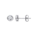 9ct WG Rub-Over Illusion Set 0.15ctw Diamond Studs