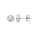9ct WG Rub-Over Illusion Set 0.25ctw Diamond Studs