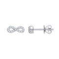 9ct White Gold Infinity 0.15ctw Diamond Studs