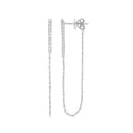 9ct White Gold 0.16ct Diamond Earrings