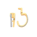 9ct Yellow Gold 0.08ct Single Cuff Earring