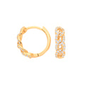 9ct Yellow Gold Diamond 0.28ctw Huggie Earrings