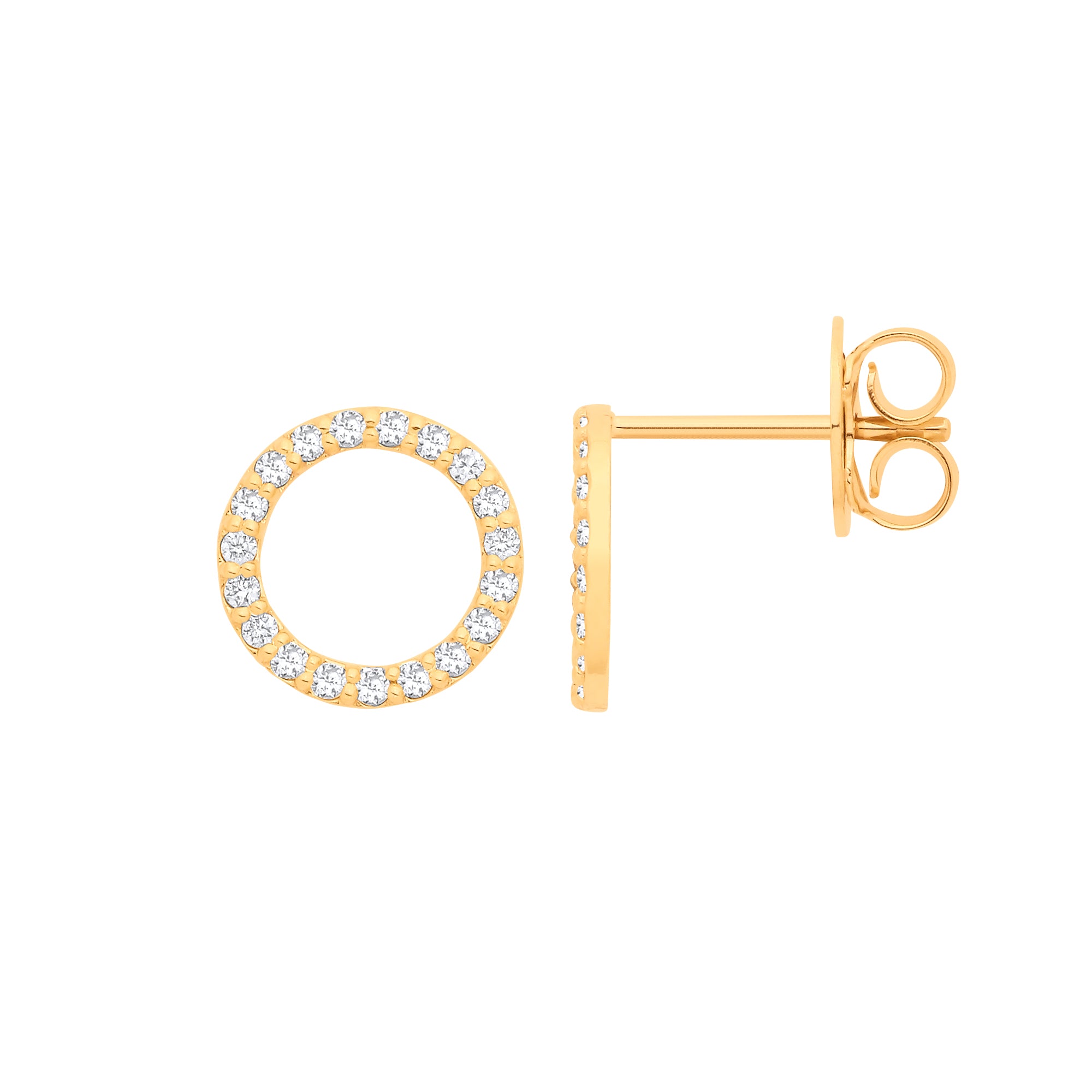 9ct Yellow Gold 0.24ctw Diamond Stud Earrings