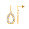 9ct Yellow Gold 0.25ctw Drop Earrings
