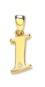 9ct Yellow Gold 0.01ct Diamond I Initial