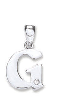 9ct White Gold 0.01ct Diamond G Initial