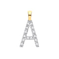 9ct Yellow Gold 0.05ct Diamond A Initial
