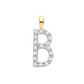 9ct Yellow Gold 0.06ct Diamond B Initial
