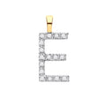 9ct Yellow Gold 0.05ct Diamond E Initial