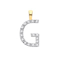 9ct Yellow Gold 0.05ct Diamond G Initial