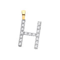 9ct Yellow Gold 0.05ct Diamond H Initial