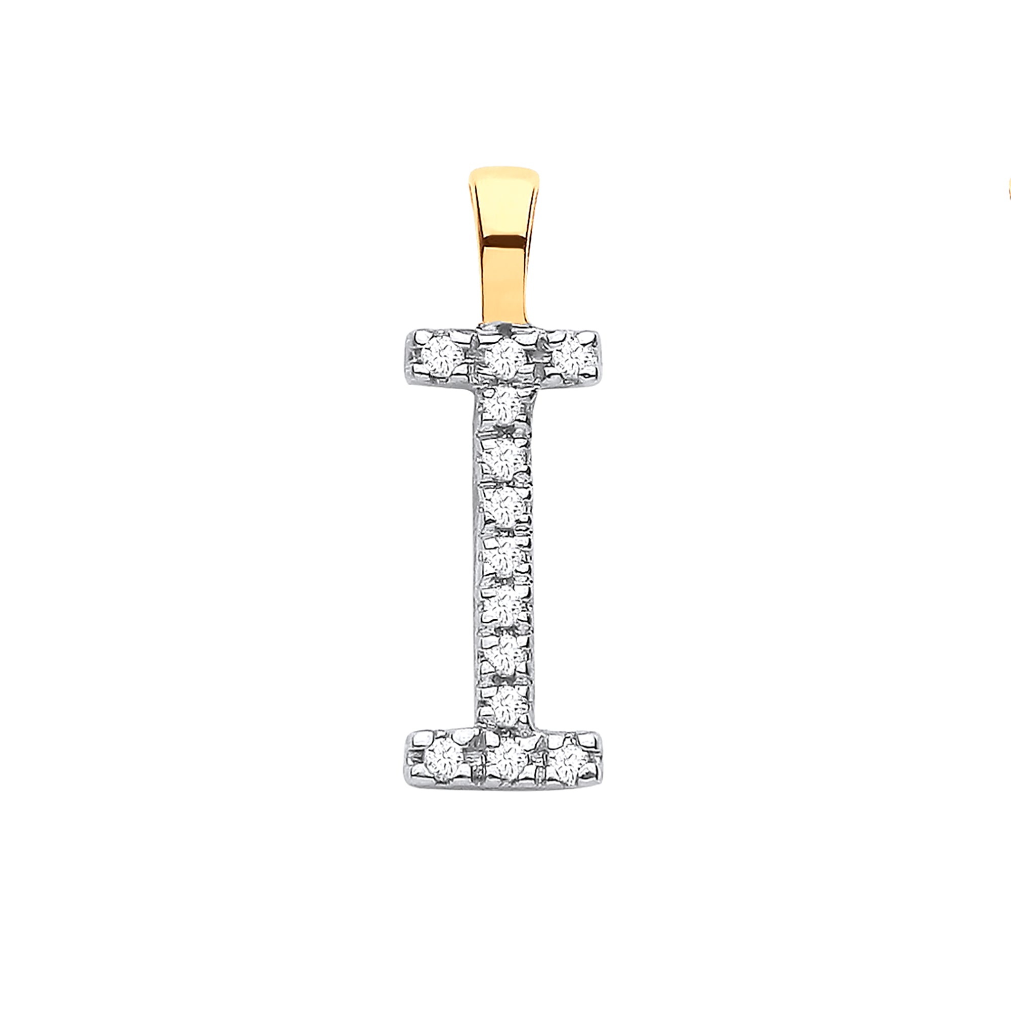 9ct Yellow Gold 0.05ct Diamond I Initial