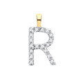 9ct Yellow Gold 0.05ct Diamond R Initial