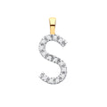 9ct Yellow Gold 0.05ct Diamond S Initial