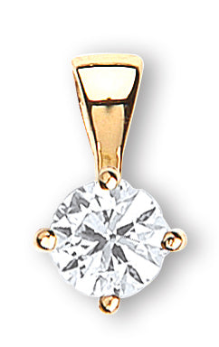 18ct Yellow Gold 0.70ct Claw Set Diamond Solitaire Pendant