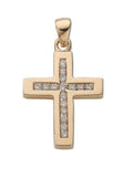 9ct Yellow Gold 0.32ct Diamond Cross
