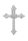 9ct White Gold 0.25ct Diamond Cross