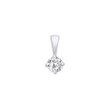 18ct White Gold 0.35ct Claw Set Diamond Solitaire Pendant