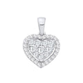 18ct White Gold 0.40ct Diamond Heart Pendant