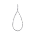 9ct White Gold 0.23ct Pear Shaped Drop Pendant