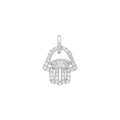 9ct White Gold 0.22ct Diamonds Hamsa Pendant