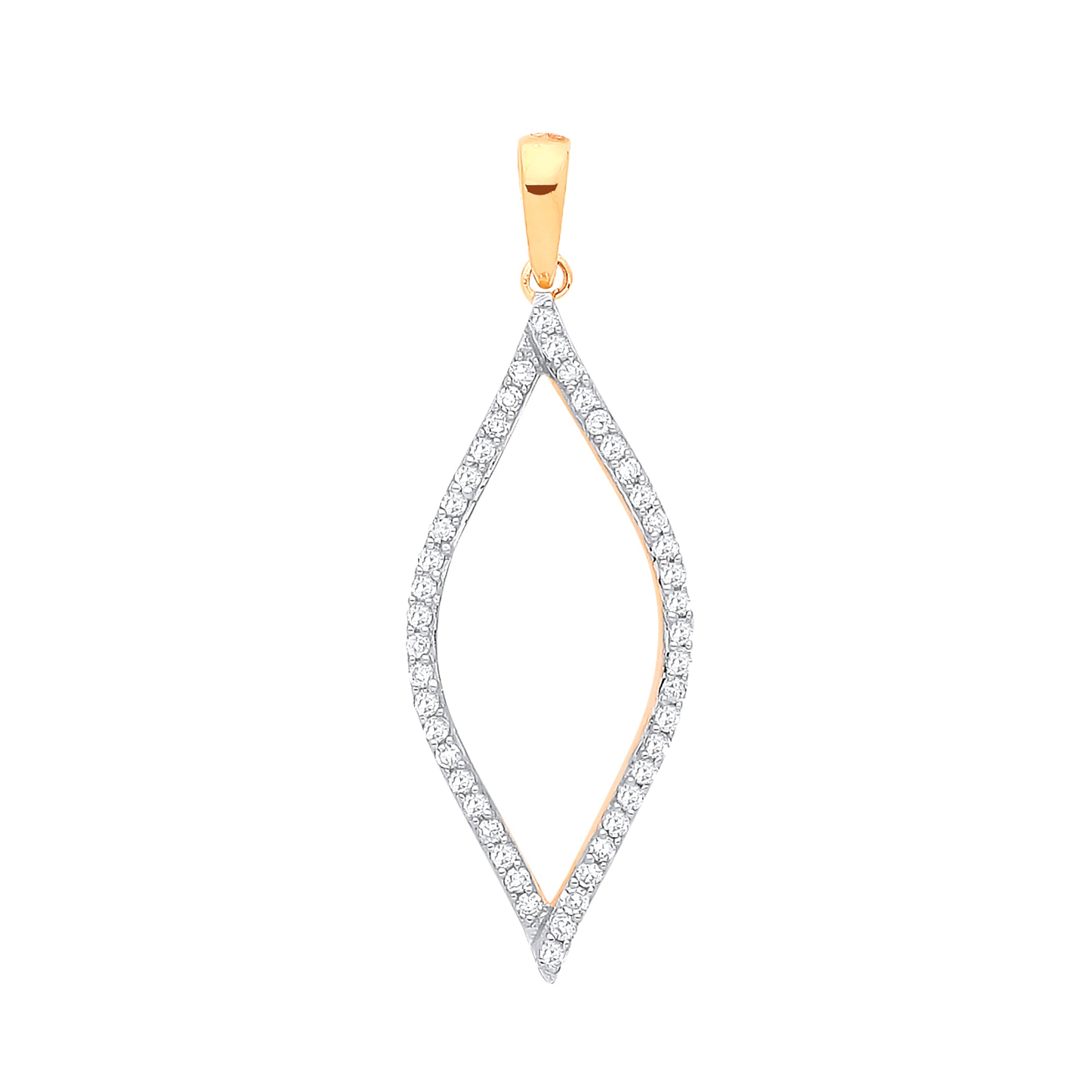 9ct Yellow Gold 0.17ct Diamond Pendant
