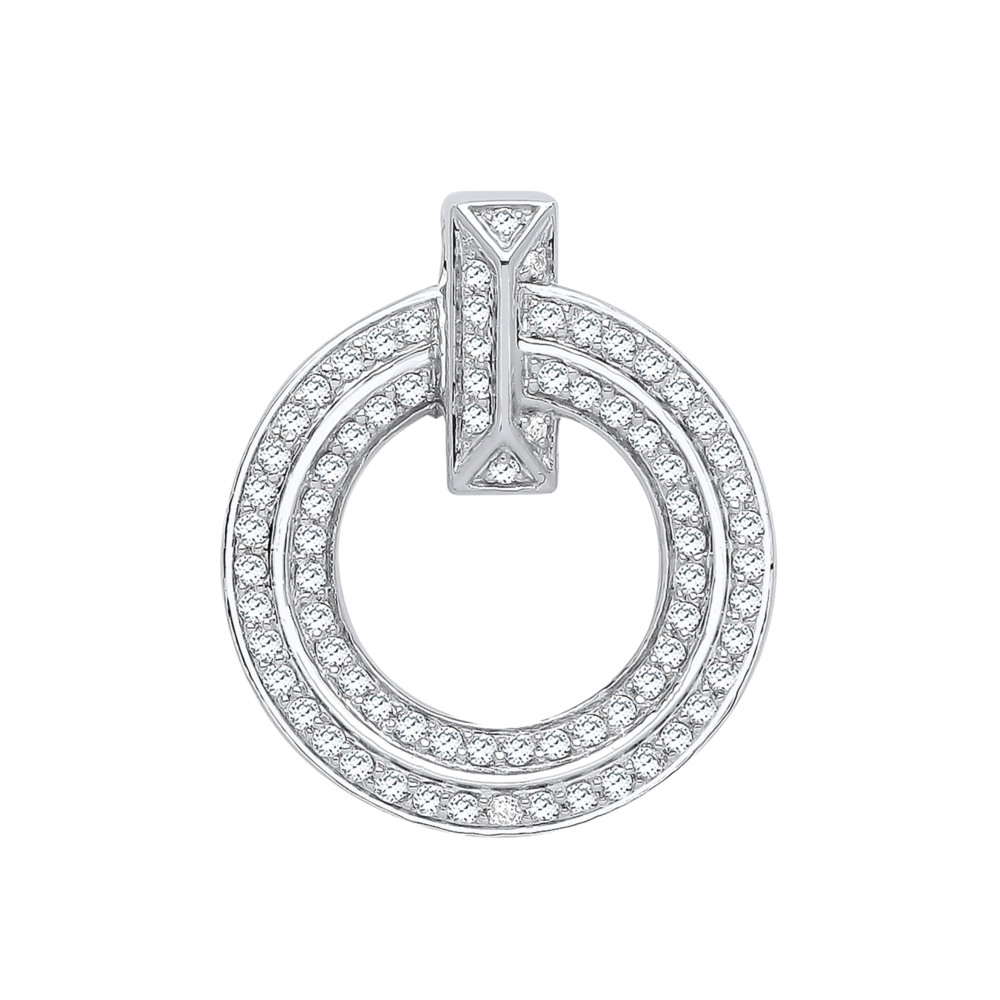 18ct White Gold 0.71ct Circle of Life Diamond Pendant