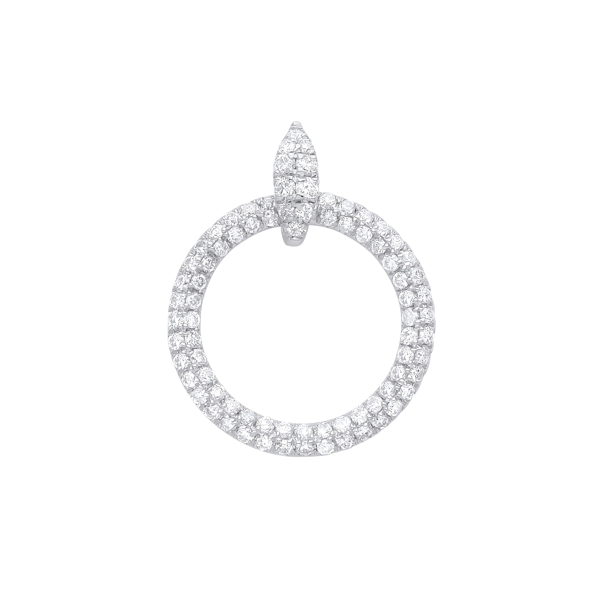 9ct White Gold 0.60ct Circle of Life Diamond Pendant