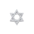 9ct White Gold 0.10ct Diamonds Star of David Pendant