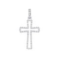 9ct White Gold 0.40ctw Cross Pendant