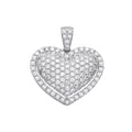 18ct White Gold 2.00ctw Heart Pendant