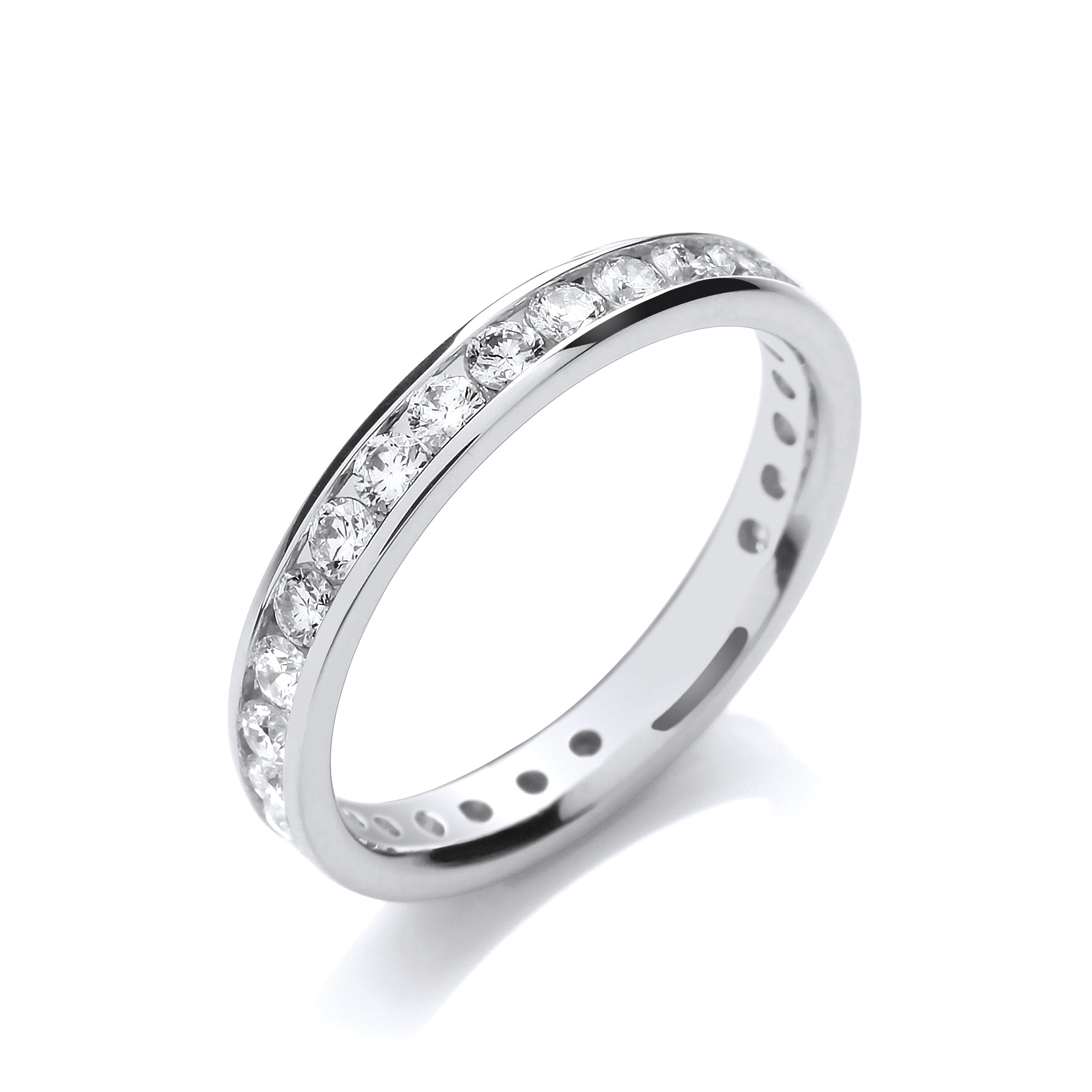 18ct WG Channel Set Full Eternity 1.00ctw Diamond Ring