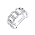 9ct White Gold 0.23ct Curb Ring