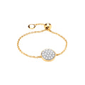 9ct Yellow Gold Adjustable 0.10ct Diamond Ring
