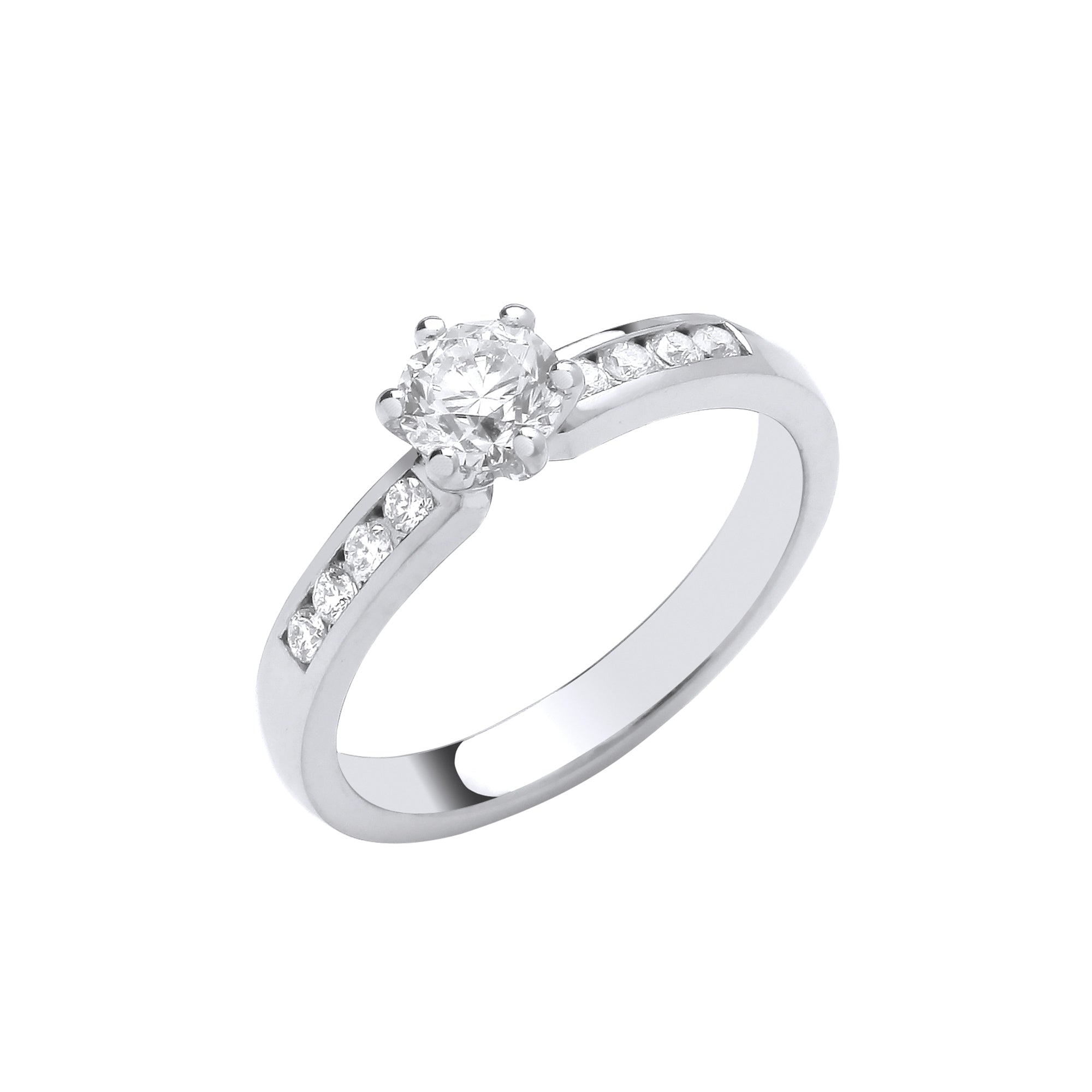 Platinum 0.70ctw Brilliant Cut Diamond Ring
