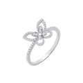 9ct W/G Butterfly 0.19ctw Diamond Ring