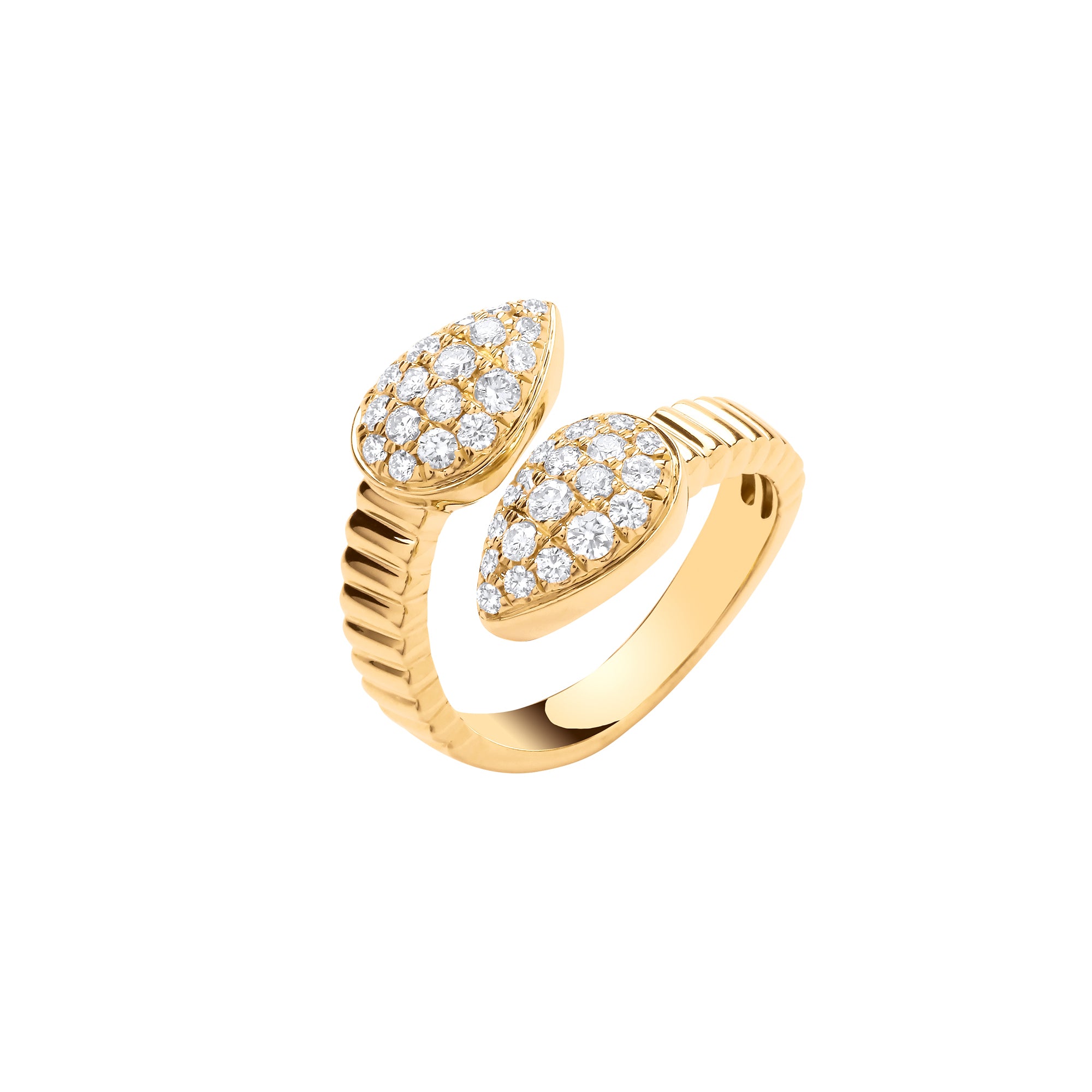 9ct Yellow Gold Serpent Fancy Ring 0.70ctw