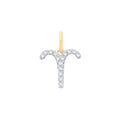 9ct Yellow Gold Aries Zodiac 0.10ct Diamond Pendant