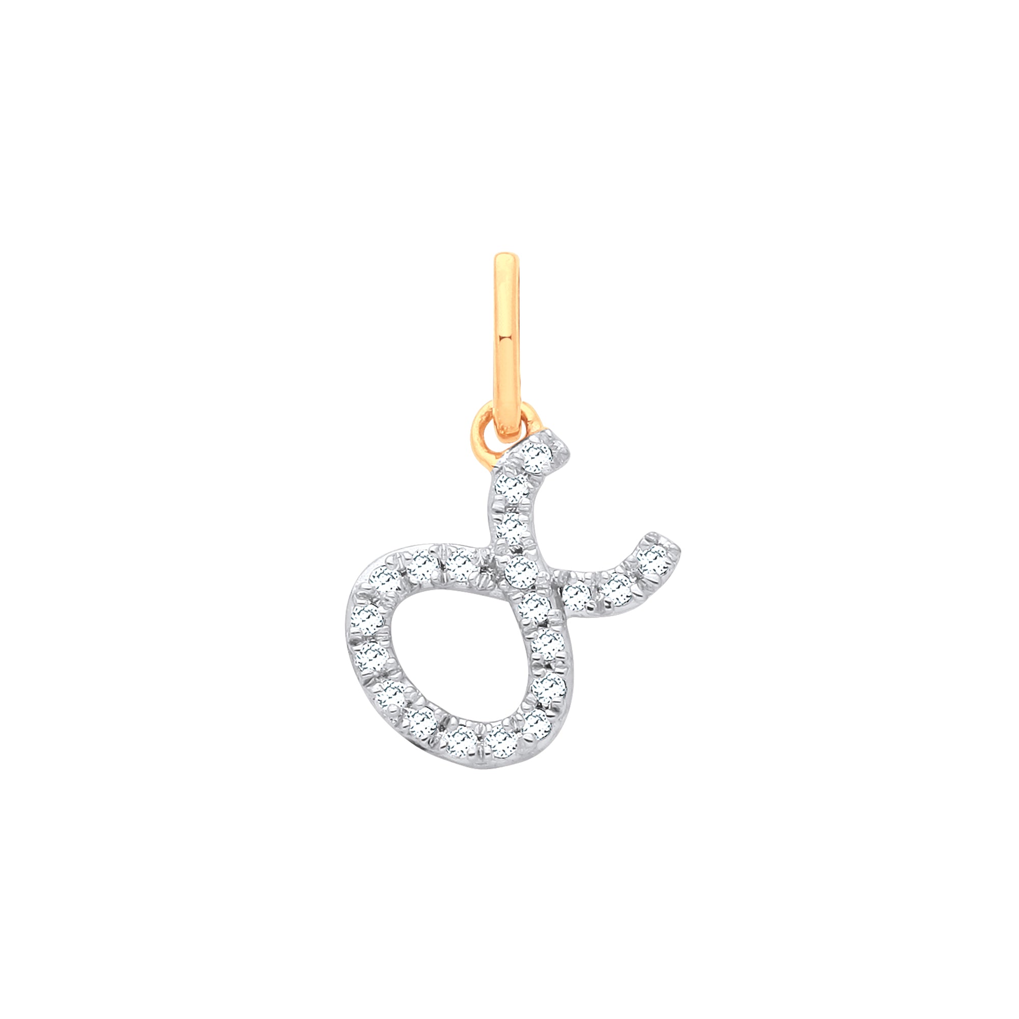 9ct Yellow Gold Taurus Zodiac 0.10ct Diamond Pendant
